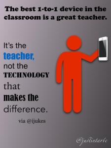 An important point not to lose sight of: it's the teacher, not the technology, that makes the difference!